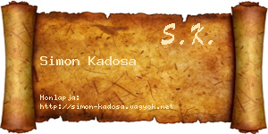 Simon Kadosa névjegykártya
